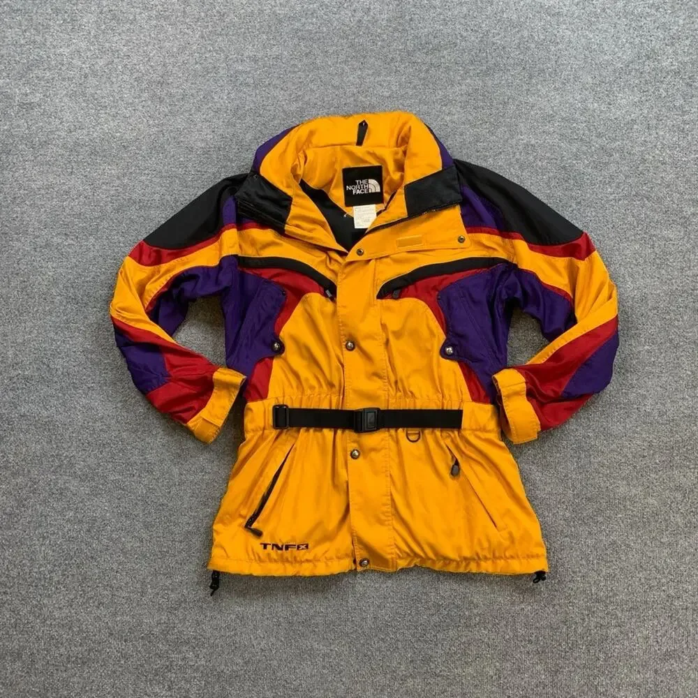 Vintage The North Face Ski Jacket Mens XL Belted TNFX‎ Winter Snow Belted Hooded